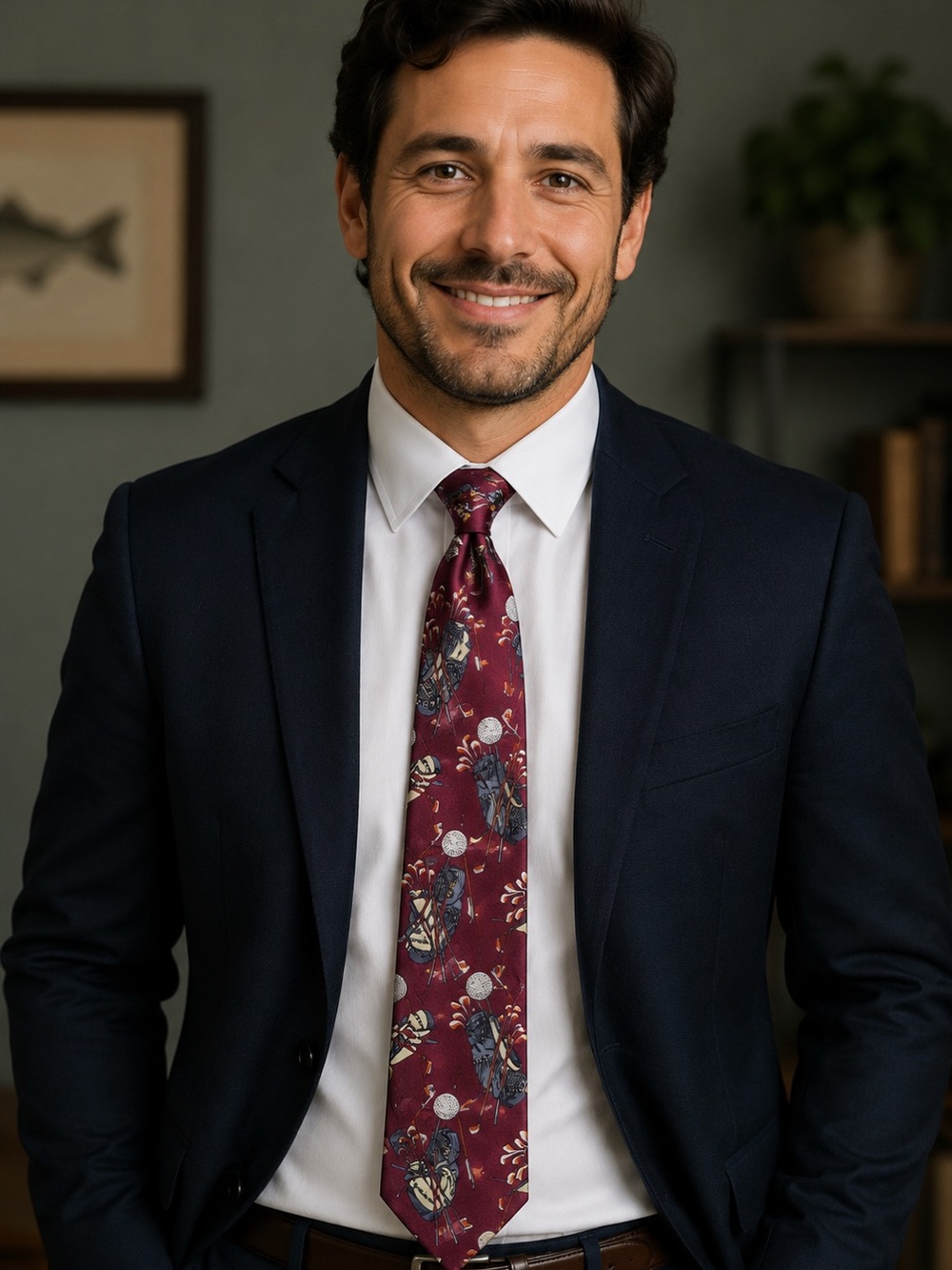 Golf Tie Maroon